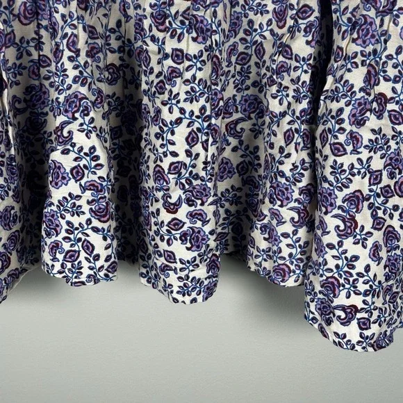 The Drop Purple Paisley Rosalia Smocked Waist Mini Skirt Size XXL NWT - Picture 4 of 14